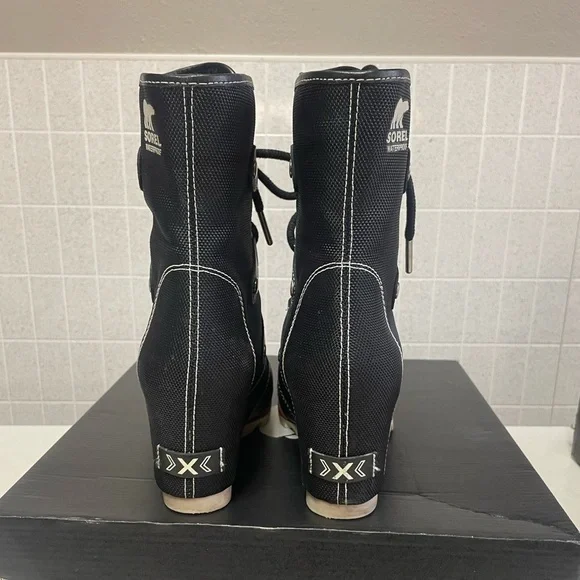 Sorel Joan of Arctic Wedge Mid X Celebration Black Boot Size 8 - Picture 5 of 9